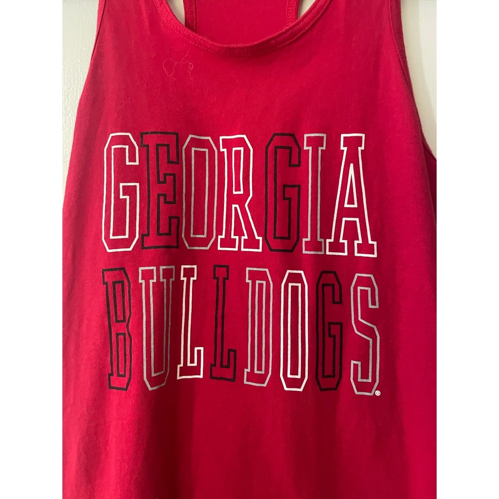 BoxerCraft Georgia Bulldogs Tank Sleepshirt Dress Red Small Racerback Athletic - Picture 3 of 9